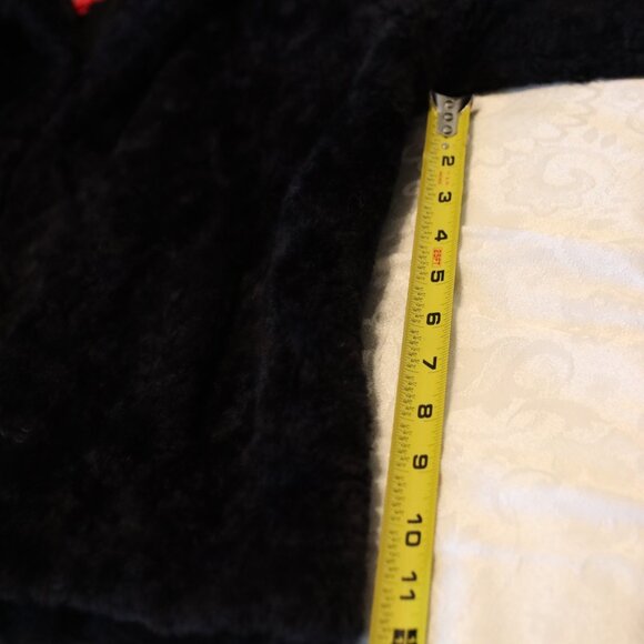 Vintage Black Esprit Faux Fur Lined Coat Size Large - Picture 10 of 11
